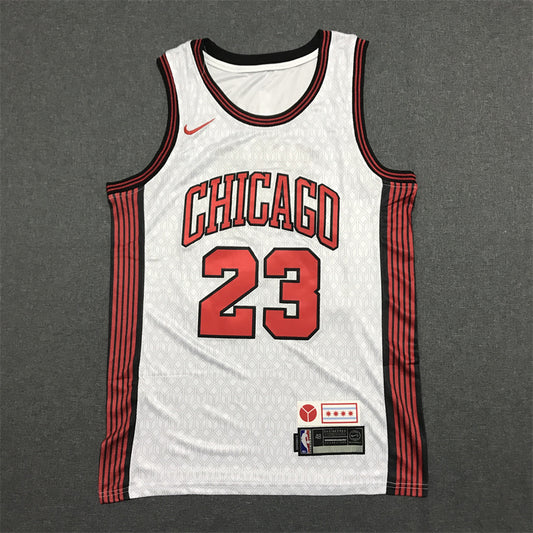 Men's Chicago Bulls Michael Jordan #23 White 2022/23 Swingman Jersey1 - City Edition