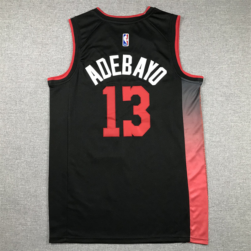 Men's Miami Heat Bam Adebayo #13 Black 2023/24 Swingman Jersey1 - City Edition