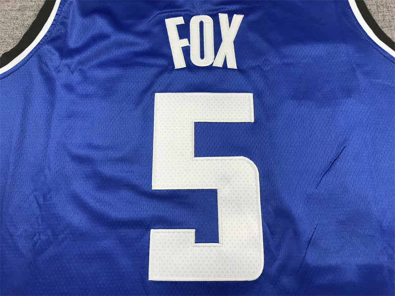 Men's Sacramento Kings De'Aaron Fox #5 Blue 2023/24 Swingman Jersey1 - City Edition