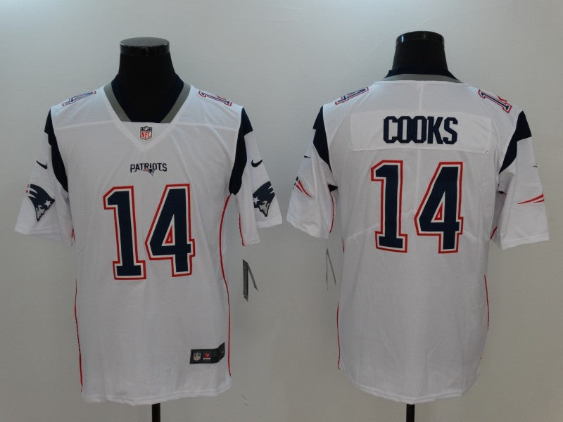 Men's New England Patriots Brandin Cooks #14 White Game Player Jersey1