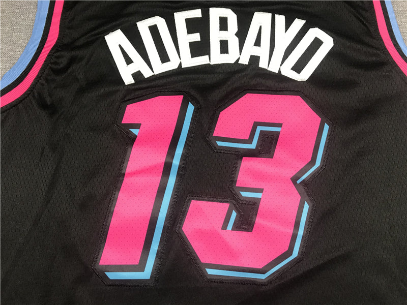 Men's Miami Heat Bam Adebayo #13 Black Swingman Player Jersey1