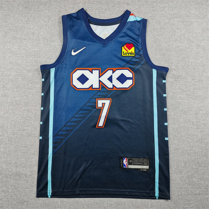 Men's Oklahoma City Thunder Chet Holmgren #7 Navy 2025/26 Swingman Jersey - City Edition