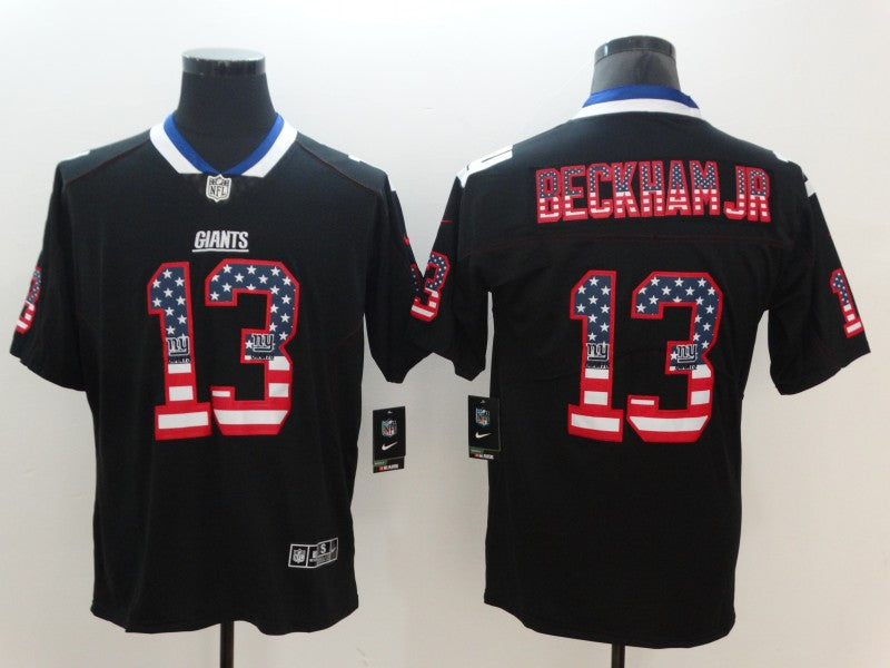 Men's New York Giants Odell Beckham Jr. #13 Black Game Player Jersey1