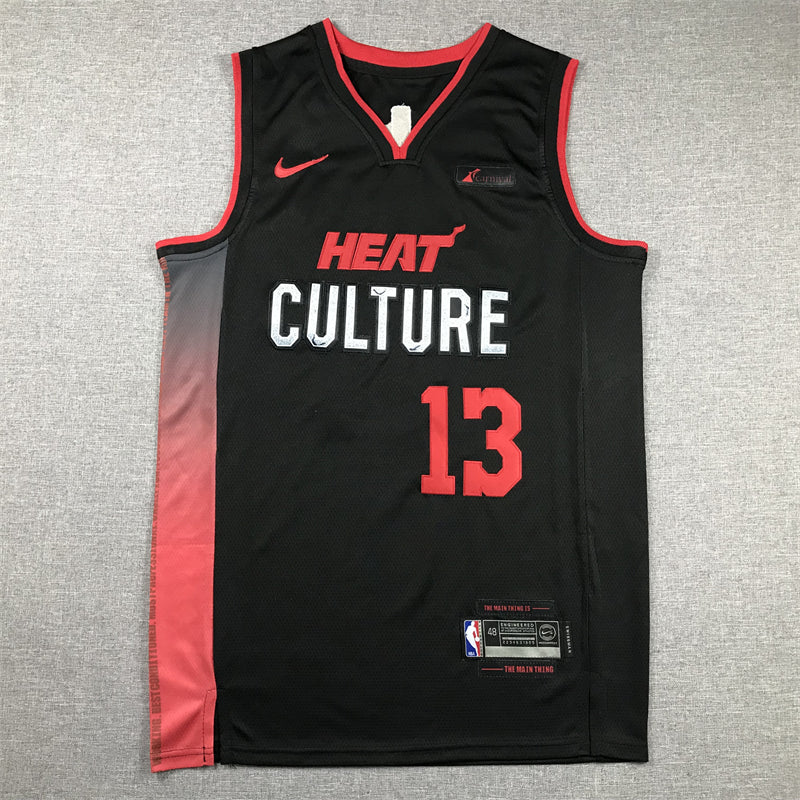Men's Miami Heat Bam Adebayo #13 Black 2023/24 Swingman Jersey1 - City Edition