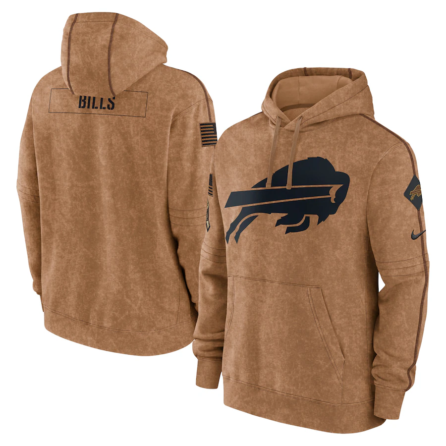 Buffalo Bills Brown 2023 Salute To Service Hoodie