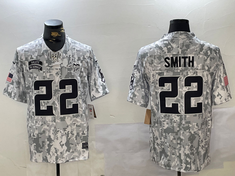 Men's Minnesota Vikings Harrison Smith #22 Arctic Camo 2024 Salute to Service Limited Jersey1
