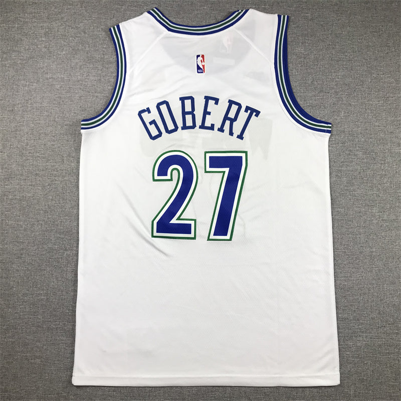 Men's Minnesota Timberwolves Rudy Gobert #27 White Swingman Player Jersey1