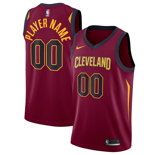 Men's Cleveland Cavaliers Maroon Swingman Custom Jersey1 - Icon Edition