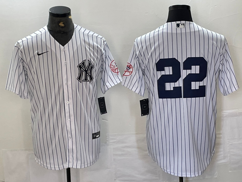 Men's New York Yankees Juan Soto #22 White Limited Name Jersey1