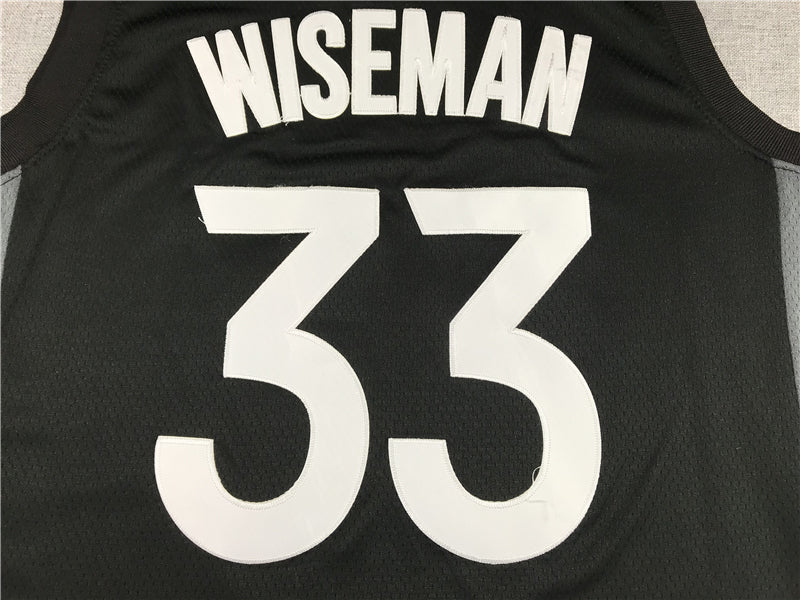 Men's Golden State Warriors James Wiseman #33 Black Swingman Jersey1