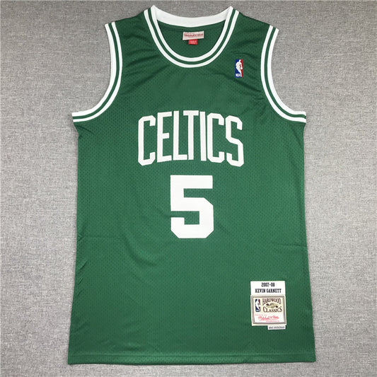 Men's Boston Celtics Kevin Garnett Green 2005-06 Hardwood Classics Player Jersey1