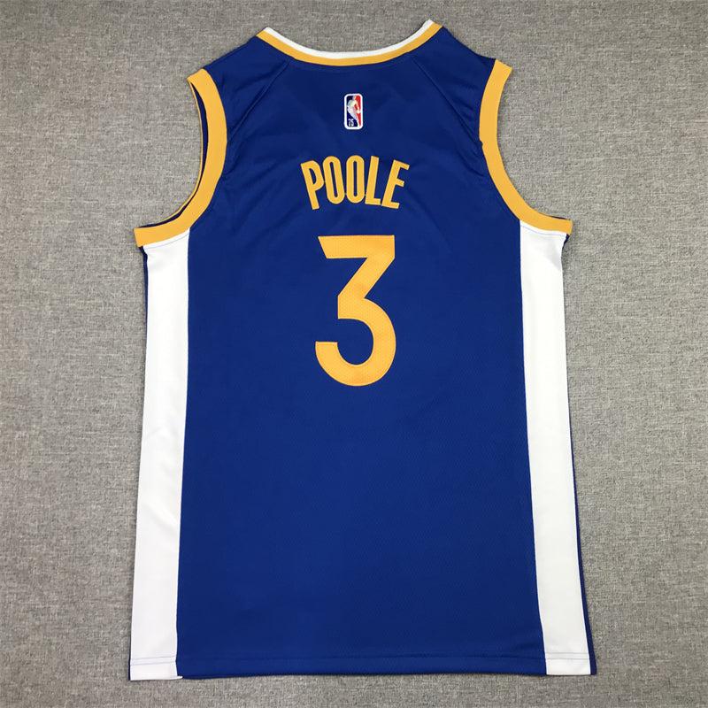 Men's Golden State Warriors Jordan Poole #3 Royal 2022/23 Fast Break Replica Player Jersey1 - Icon Edition