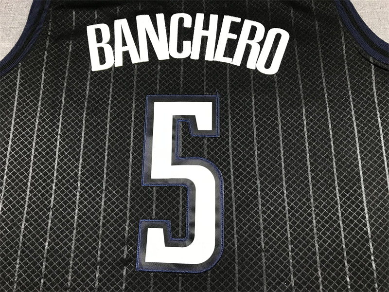 Men's Orlando Magic Paolo Banchero #5 Black 2022/23 Swingman Jersey1 - City Edition