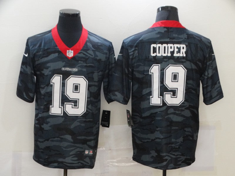 Men's Dallas Cowboys Amari Cooper #19 Gray Camouflage Game Jersey1