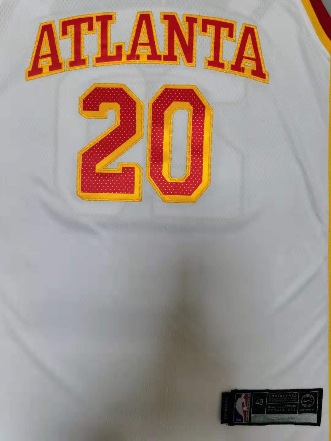 Men's Atlanta Hawks John Collins #20 White 2020/21 Fast Break Player Jersey1