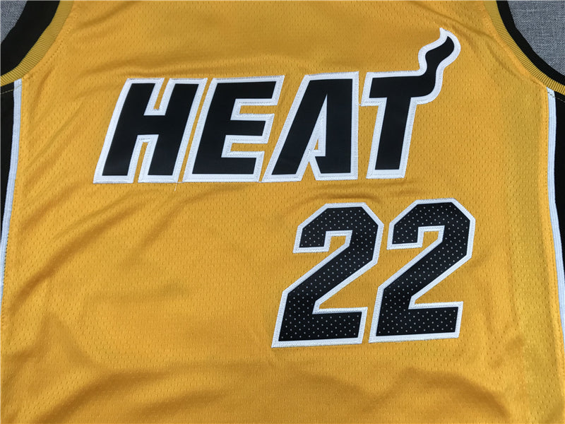 Men's Miami Heat Jimmy Butler #22 NBA Yellow Swingman Jersey1