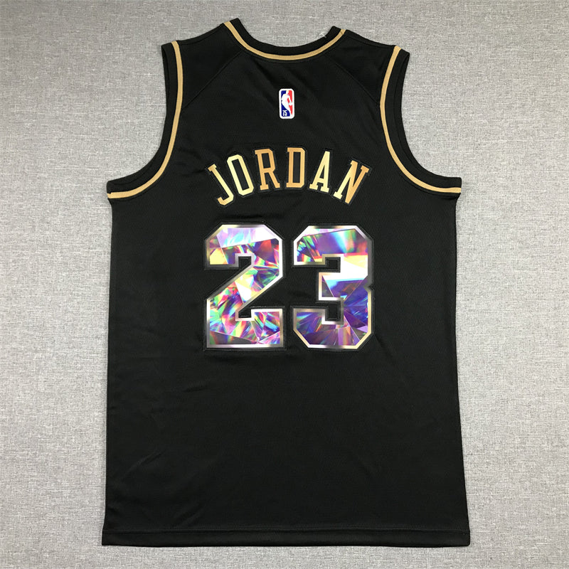 Men's Chicago Bulls Michael Jordan #23 NBA Black Swingman Player Jersey1