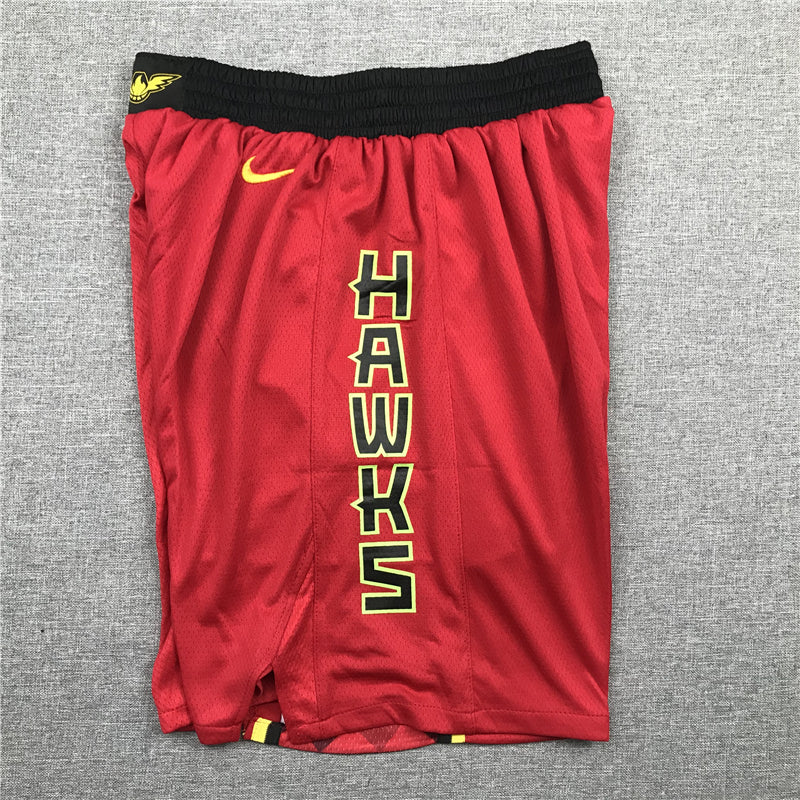 Men's Atlanta Hawks Red Basketball Retro Shorts1