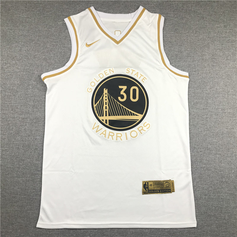 Men's Golden State Warriors Stephen Curry #30 White Swingman Jersey1