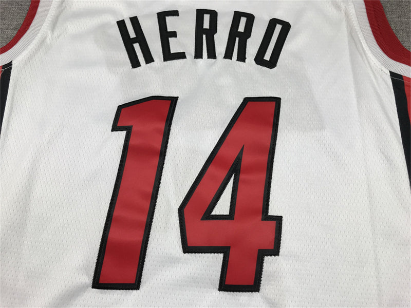 Men's Miami Heat Tyler Herro #14 White 2022/23 Swingman Jersey1 - Association Edition