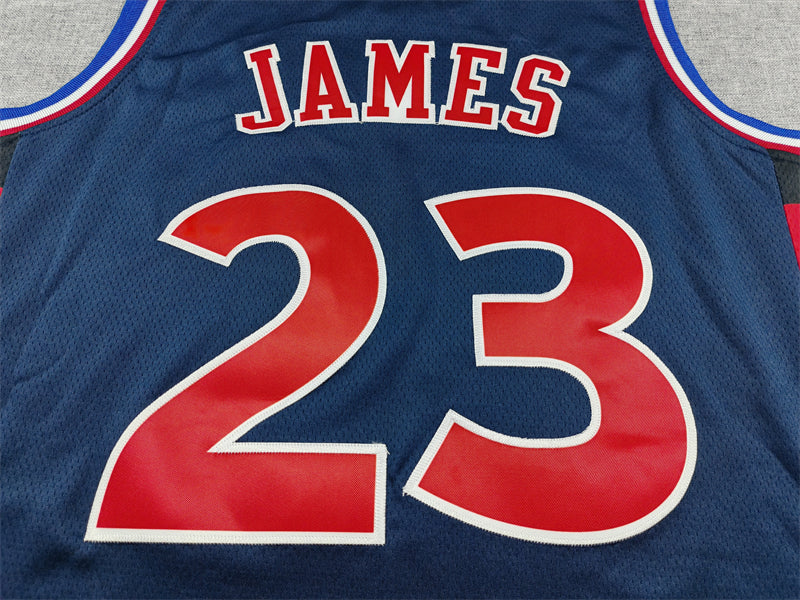 Men's Philadelphia 76ers LeBron James #23 Navy 2021/22 Swingman Jersey - City Edition