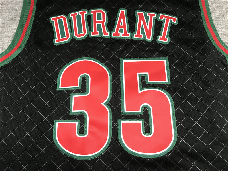 Men's Seattle SuperSonics Kevin Durant 2007-08 Black Hardwood Classics Swingman Jersey