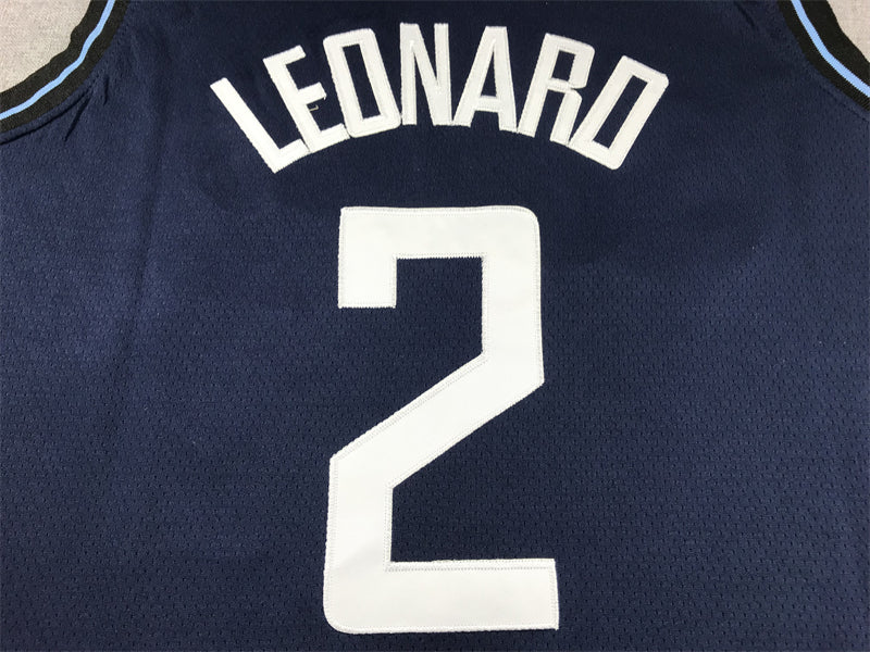 Men's LA Clippers Kawhi Leonard #2 Navy 2023/24 Swingman Jersey1 - City Edition
