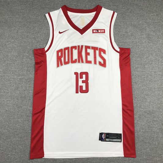 Men's Houston Rockets James Harden #13 NBA White Player Replica Jersey1