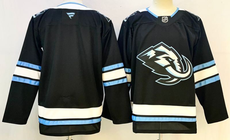 Men's Utah Mammoth Fanatics Black Blank Player Jersey