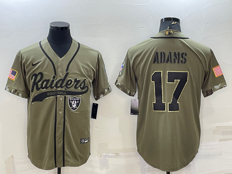 Men's Las Vegas Raiders Davante Adams #17 Olive 2022 Salute To Service Limited Jersey1 Joint Edition