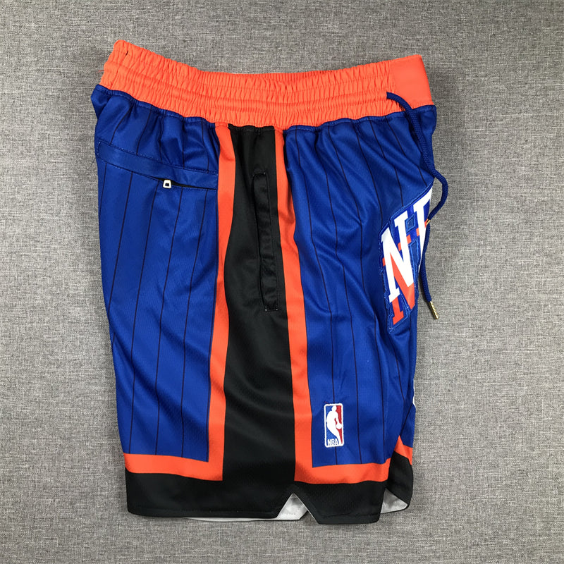 Men's New York Knicks Blue City Edition Pocket Shorts1