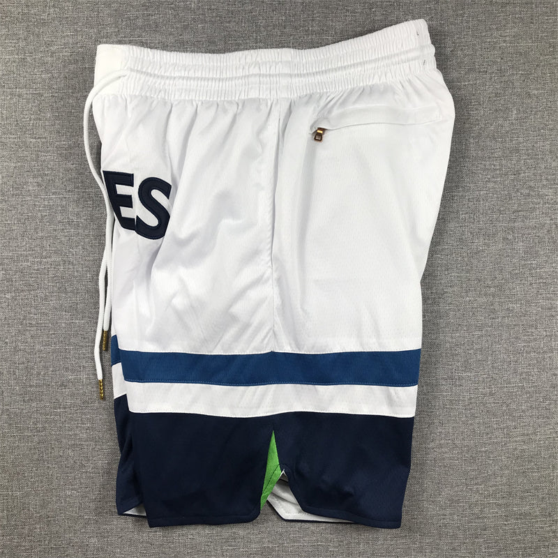 Men's Minnesota Timberwolves White Association Edition Pocket Shorts1