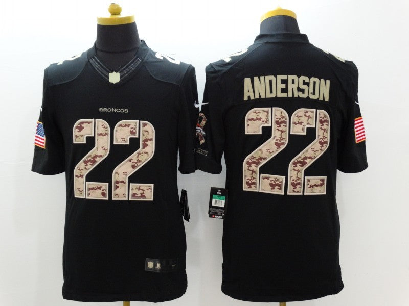 Men's Denver Broncos C.J. Anderson #22 Black Game Player Jersey1