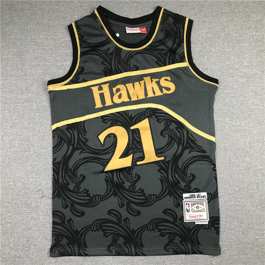 Men's Atlanta Hawks Dominique Wilkins 1986-87 Hardwood Classics Swingman Jersey1