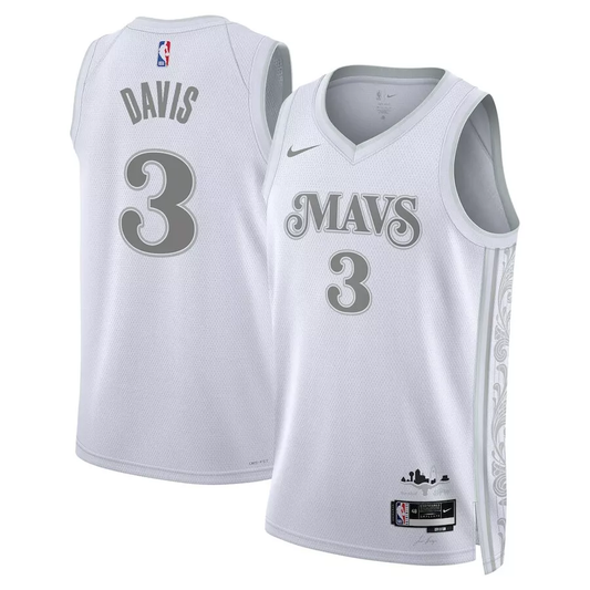 Men's Dallas Mavericks Anthony Davis #3 White 2024/25 Swingman Player Jersey1 - City Edition