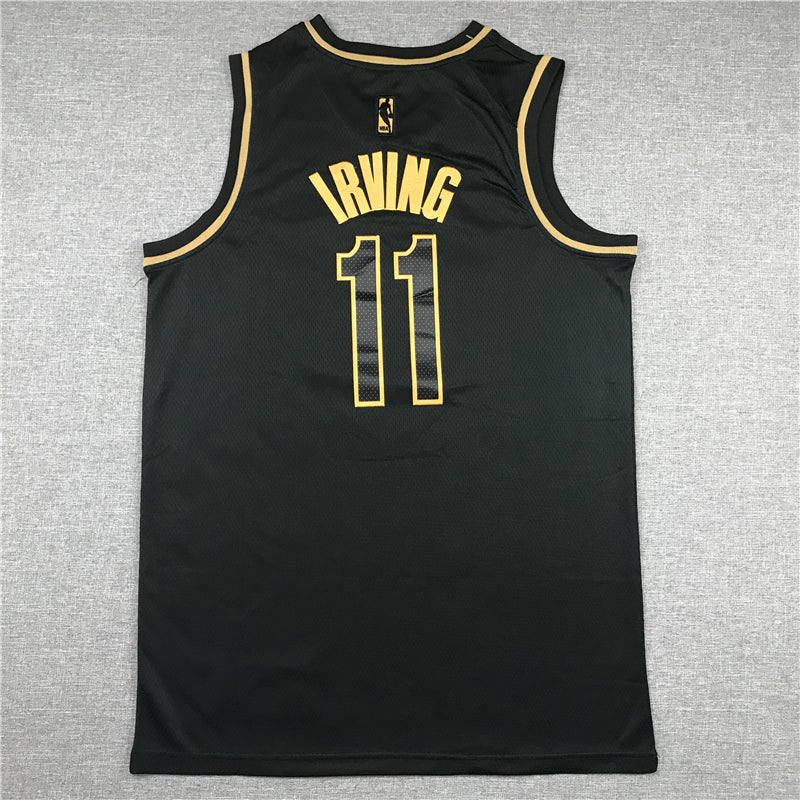 Men's Brooklyn Nets Kyrie Irving #11 NBA Black Swingman Player Jersey1