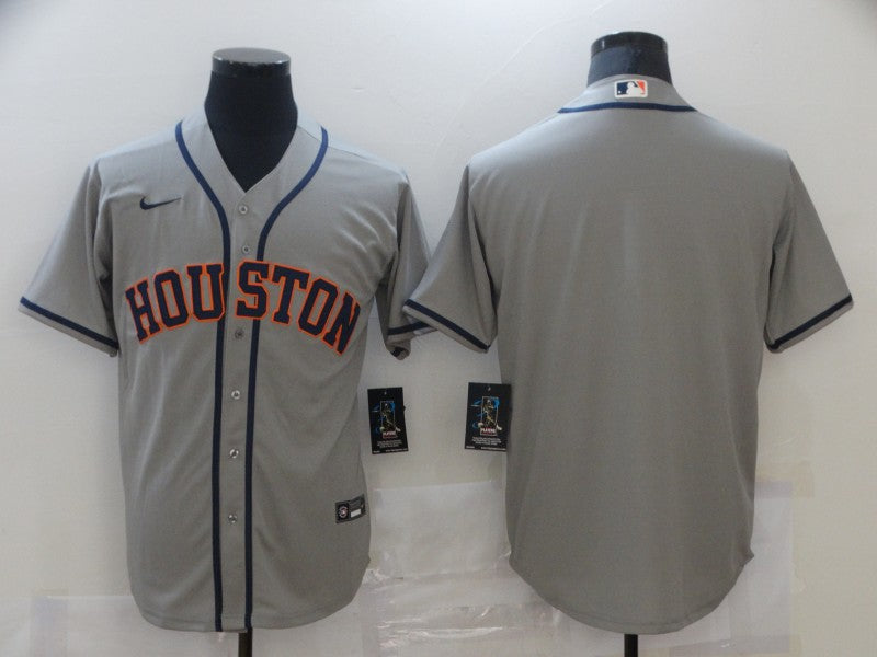 Men's Houston Astros Gray Road Replica Player Blank Jersey1