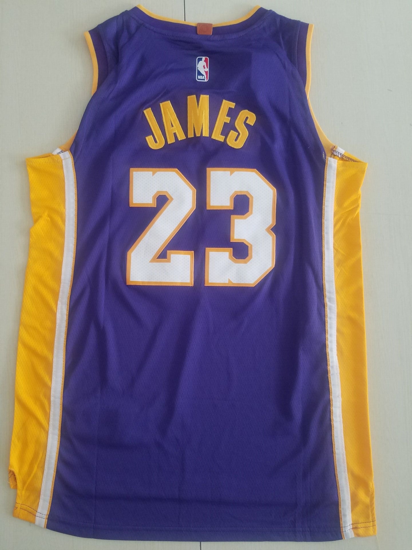 Men's Los Angeles Lakers LeBron James NBA #23 Purple Swingman Jersey1 - City Edition