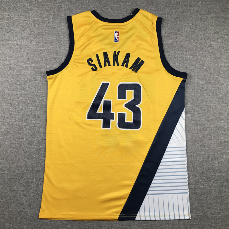 Men's Indiana Pacers Pascal Siakam #43 Gold Swingman Jersey1 - Statement Edition
