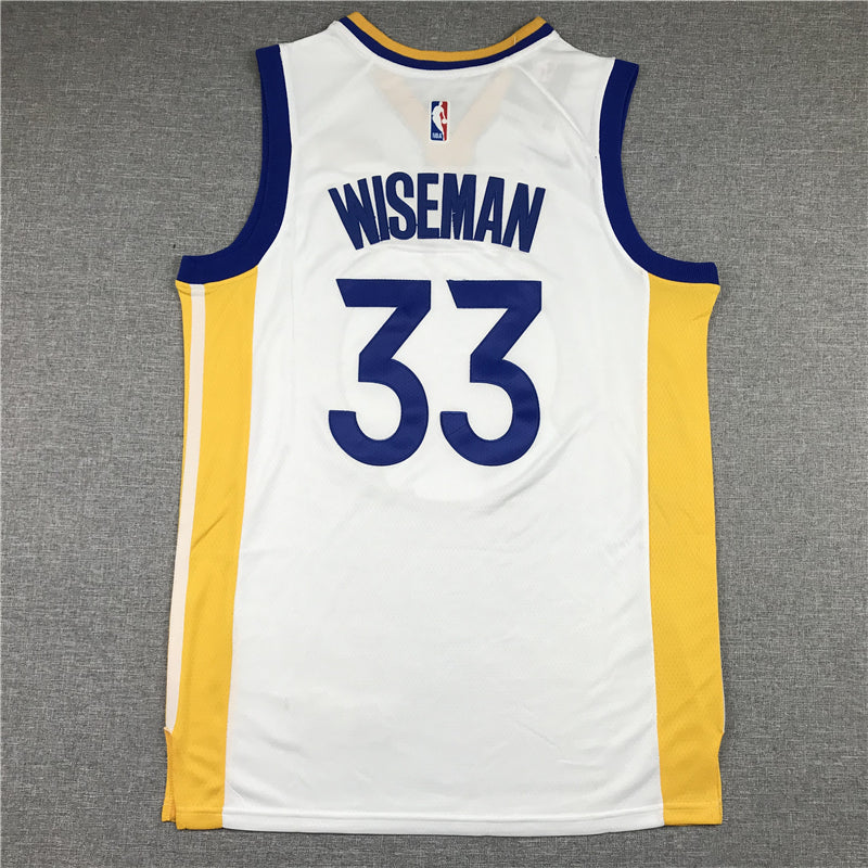 Men's Golden State Warriors James Wiseman White Fast Break Replica Player Jersey1