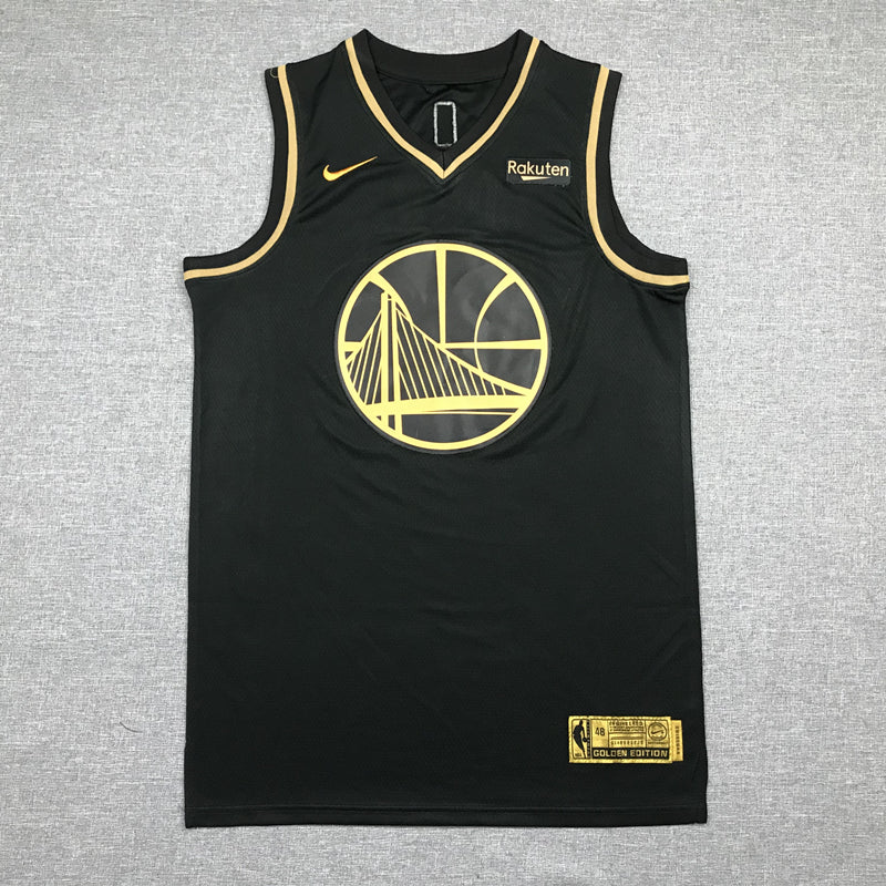Men's Golden State Warriors Stephen Curry #30 Black Classic Swingman Jersey1