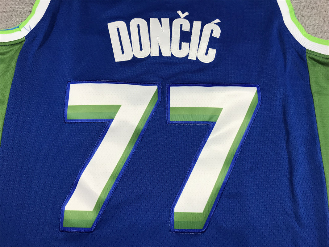 Men's Dallas Mavericks Luka Doncic #77 Blue 2022/23 Swingman Jersey1 - City Edition
