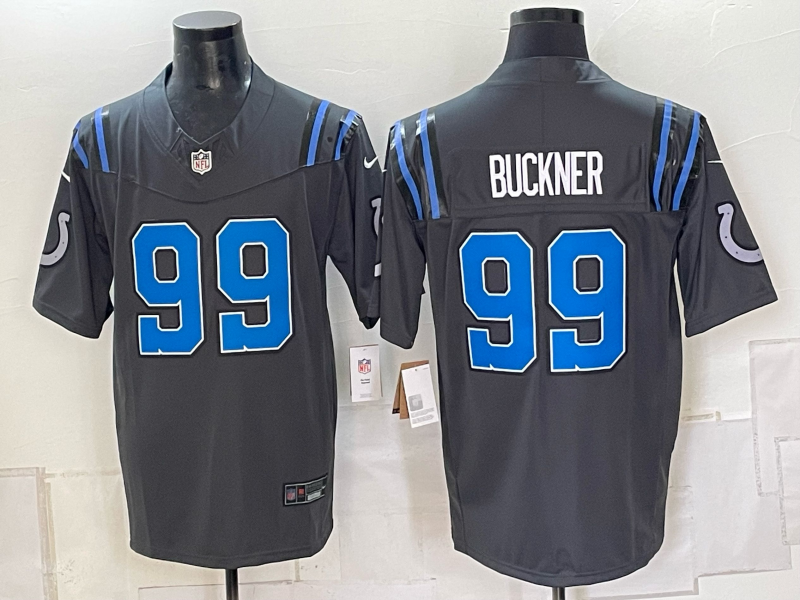 Men's Indianapolis Colts DeForest Buckner #99 Anthracite 2026 Rivalries Collection Game Jersey