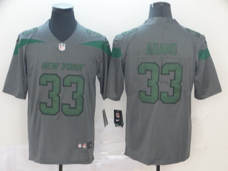 Men's New York Jets Jamal Adams #33 Gray Game Jersey1