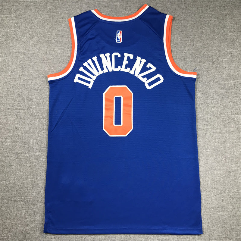 Men's New York Knicks Donte DiVincenzo #0 Blue Swingman Jersey1 - Icon Edition