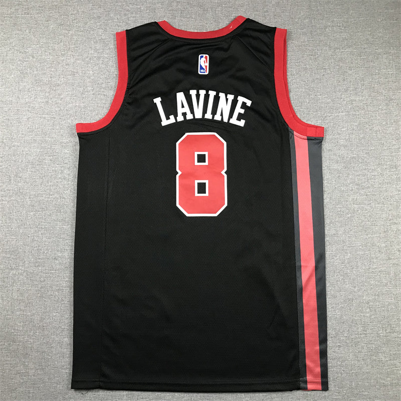 Men's Chicago Bulls Zach LaVine #8 Black 2023/24 Swingman Jersey1 - City Edition