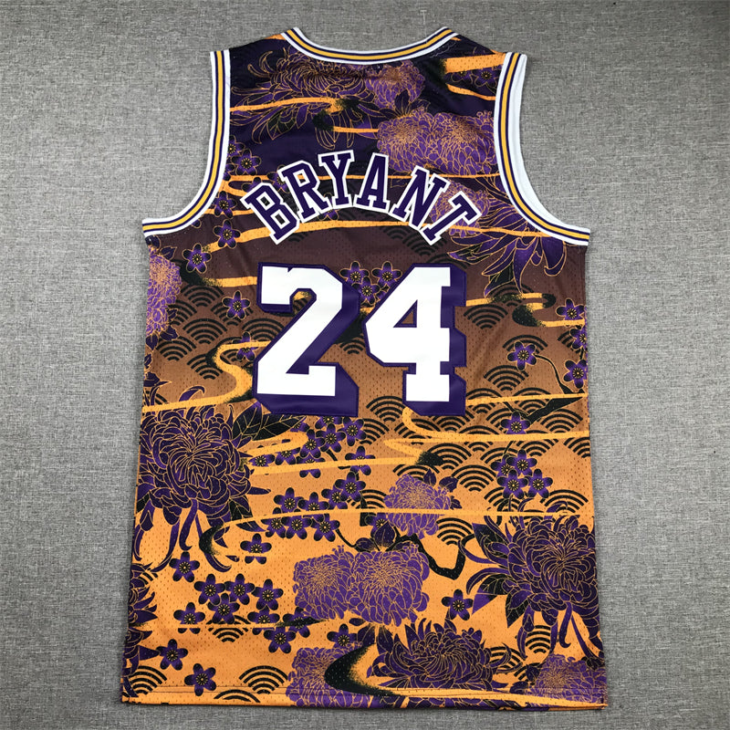 Men's Los Angeles Lakers Kobe Bryant #24 Year of Rabbit Edition Hardwood Classics Swingman Jersey1