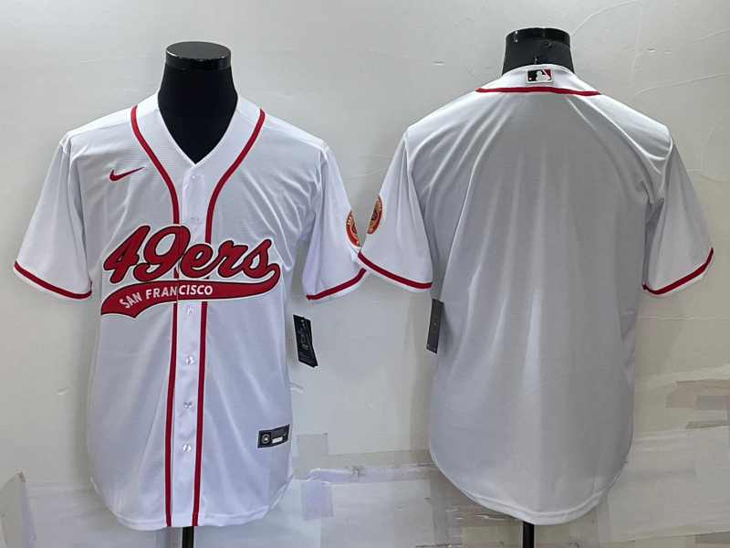 Men's San Francisco 49ers White Blank Jersey1