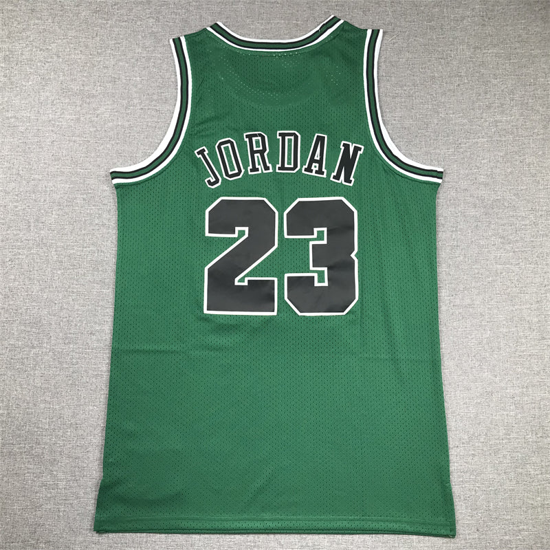 Men's Chicago Bulls Michael Jordan #23 Green 1997-98 Hardwood Classics Authentic Jersey1