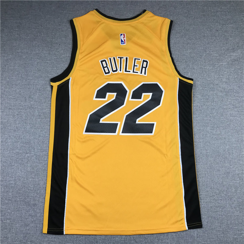 Men's Miami Heat Jimmy Butler #22 NBA Yellow Swingman Jersey1